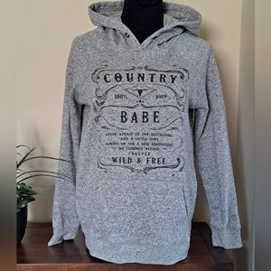 Gray Country Babe Hoodie
